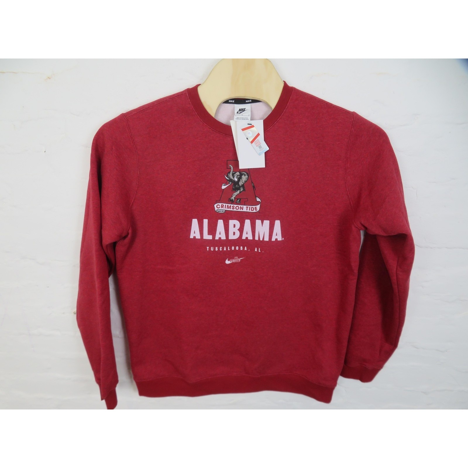 Alabama Crimson Tide Sweatshirt Mens Large Red Nike Ncaa Football Pullover